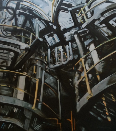 Pipes Number 7, Oil on Canvas by Ulyana Gumeniuk